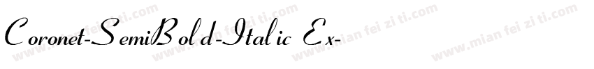 Coronet-SemiBold-Italic Ex字体转换